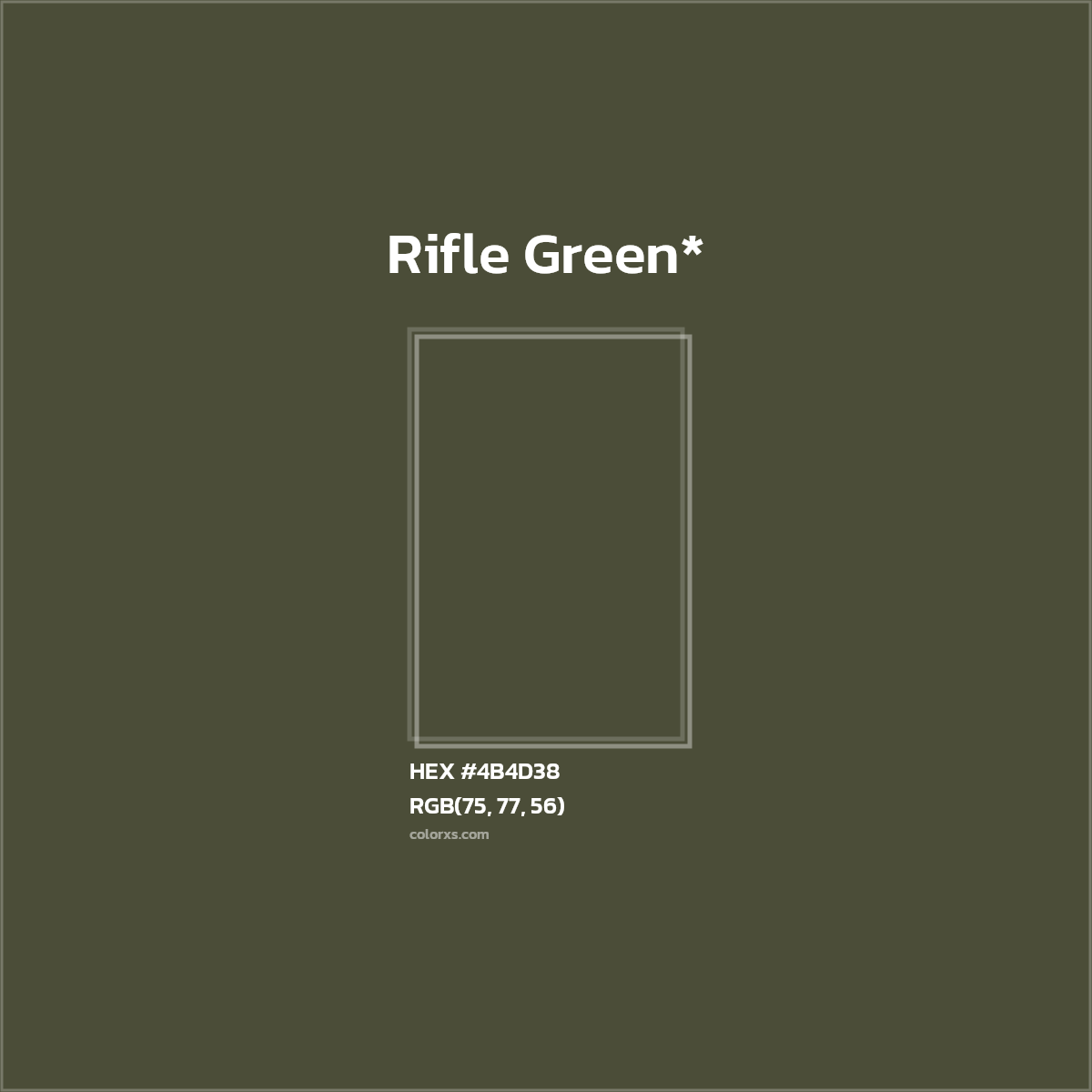 HEX #4B4D38 Color Name, Color Code, Palettes, Similar Paints, Images