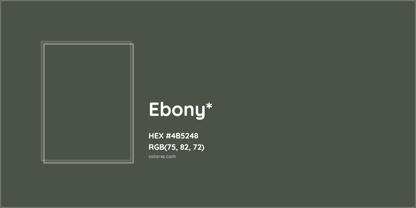 HEX #4B5248 Color Name, Color Code, Palettes, Similar Paints, Images
