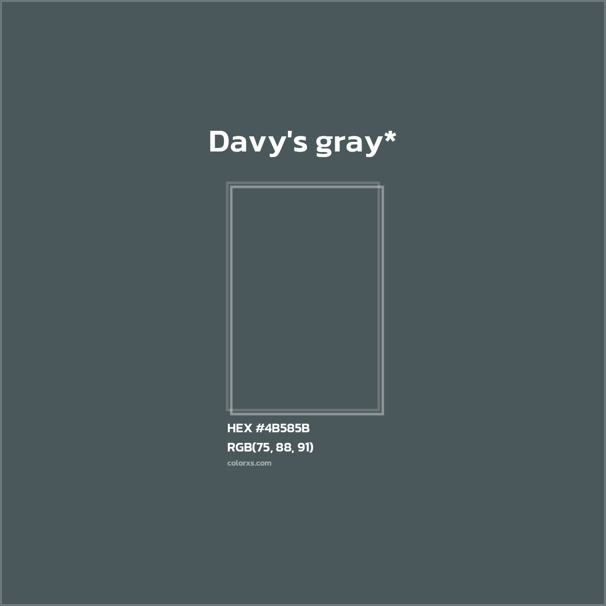 HEX #4B585B Color Name, Color Code, Palettes, Similar Paints, Images