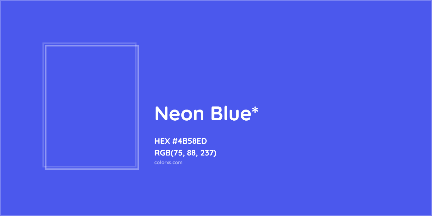 HEX #4B58ED Color Name, Color Code, Palettes, Similar Paints, Images