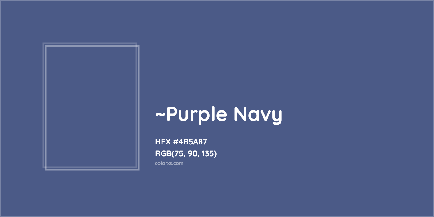 HEX #4B5A87 Color Name, Color Code, Palettes, Similar Paints, Images
