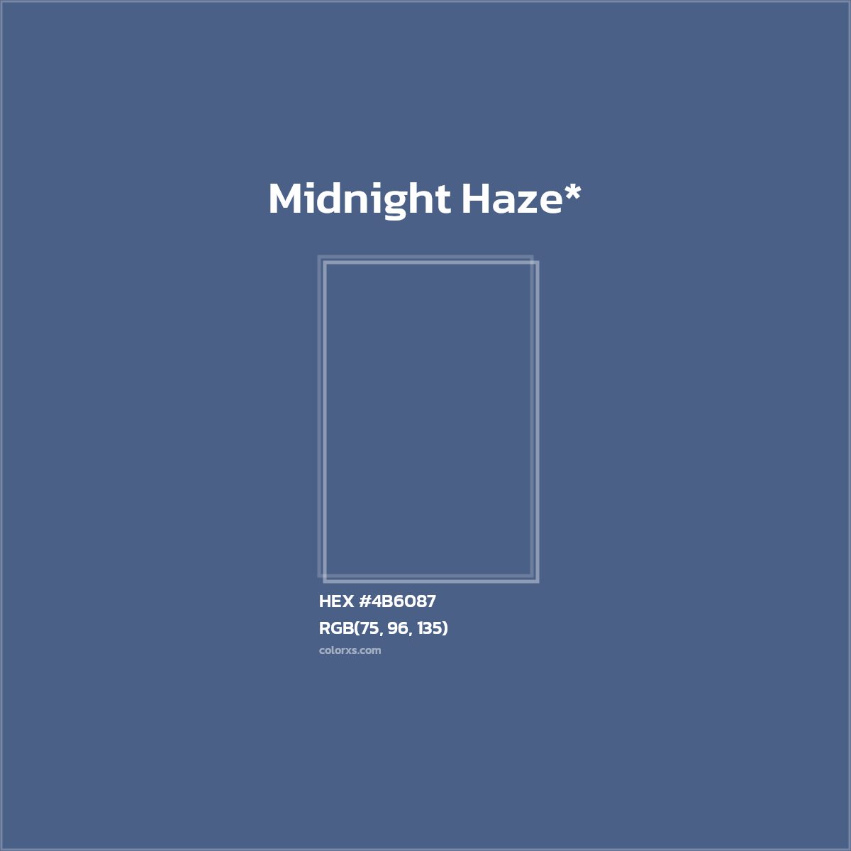 HEX #4B6087 Color Name, Color Code, Palettes, Similar Paints, Images