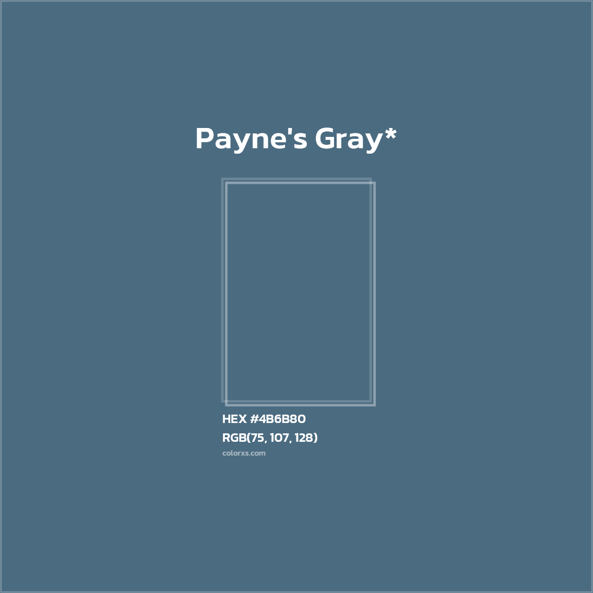 HEX #4B6B80 Color Name, Color Code, Palettes, Similar Paints, Images