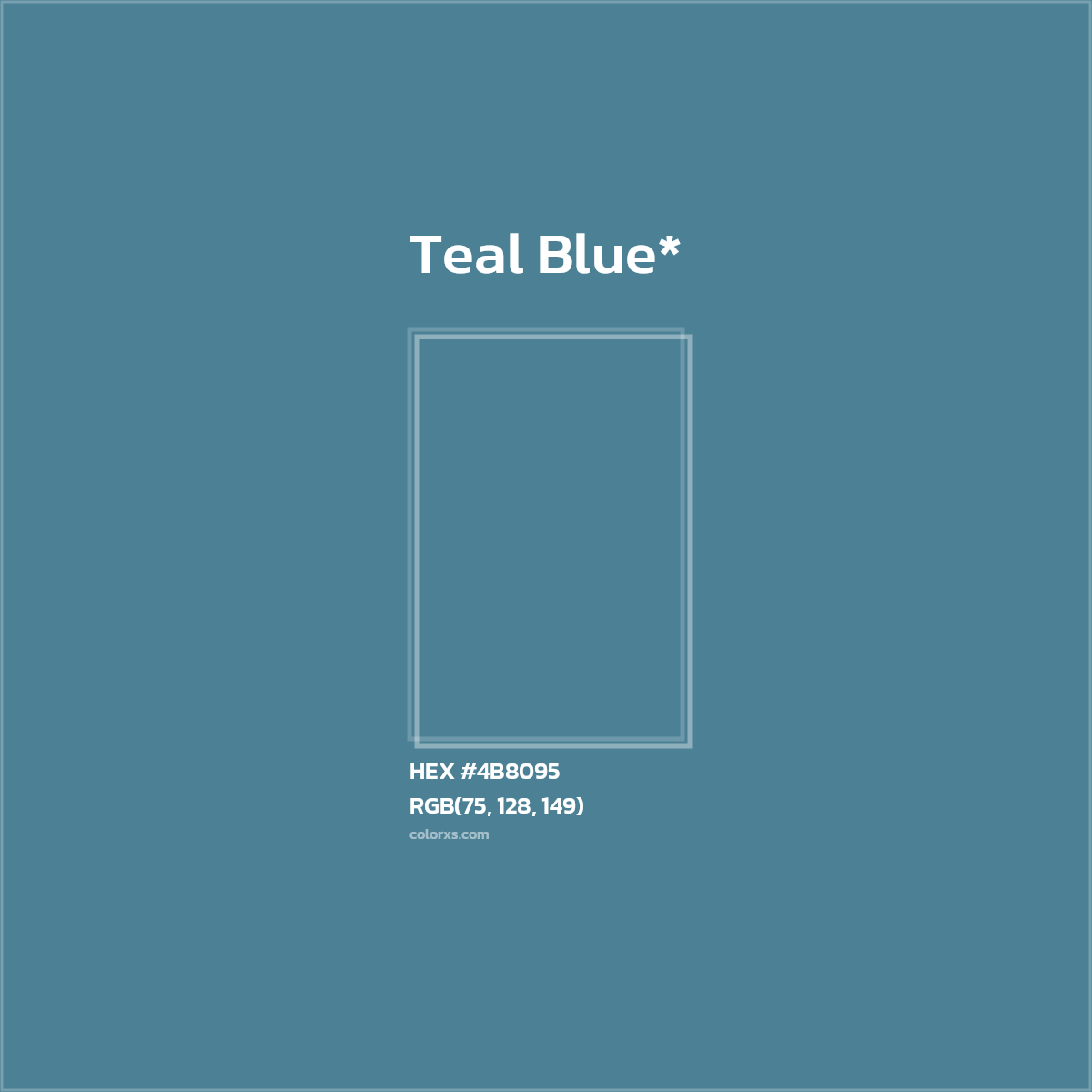 HEX #4B8095 Color Name, Color Code, Palettes, Similar Paints, Images