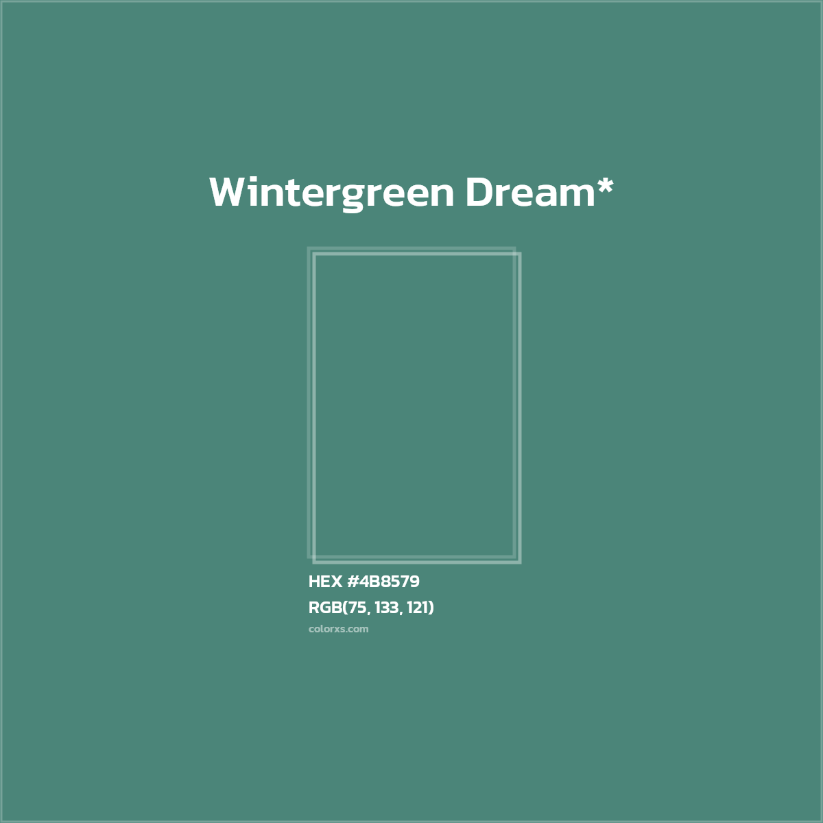 HEX #4B8579 Color Name, Color Code, Palettes, Similar Paints, Images