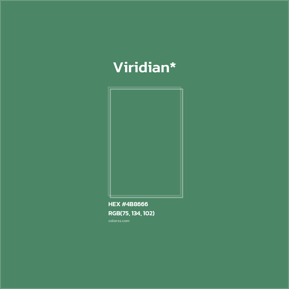 HEX #4B8666 Color Name, Color Code, Palettes, Similar Paints, Images