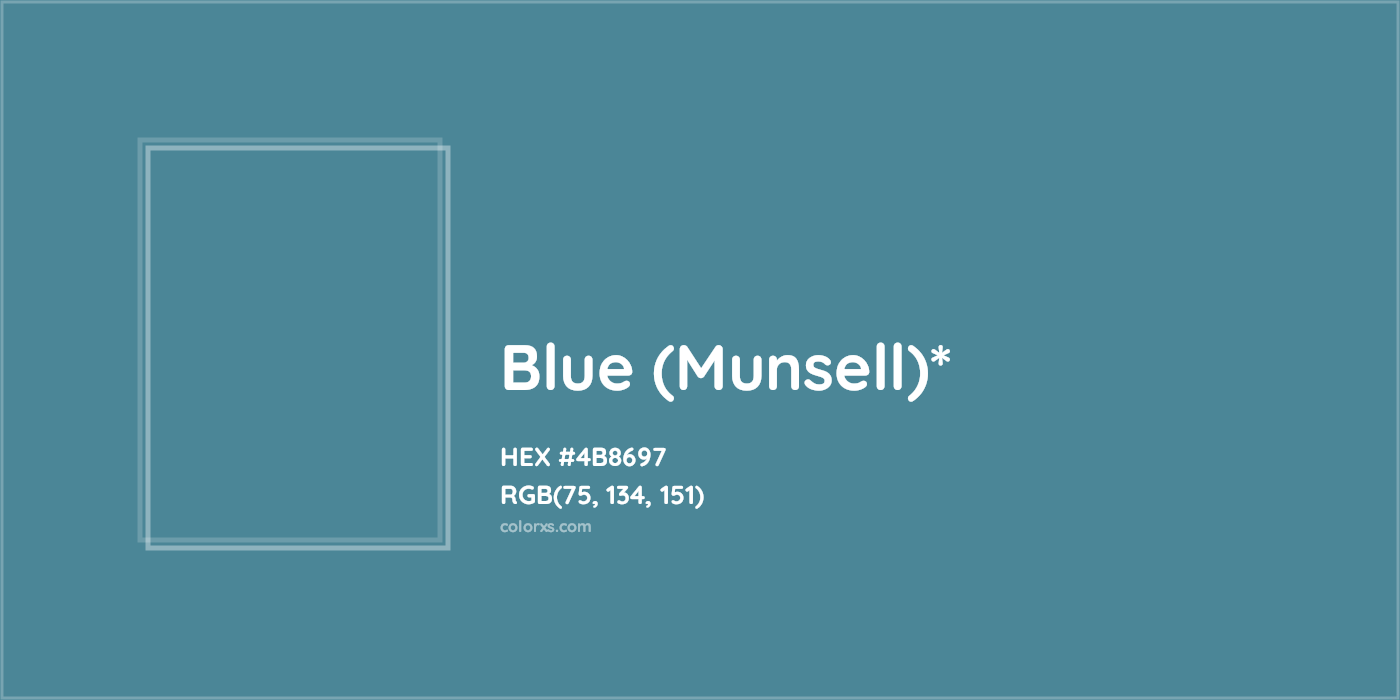 HEX #4B8697 Color Name, Color Code, Palettes, Similar Paints, Images