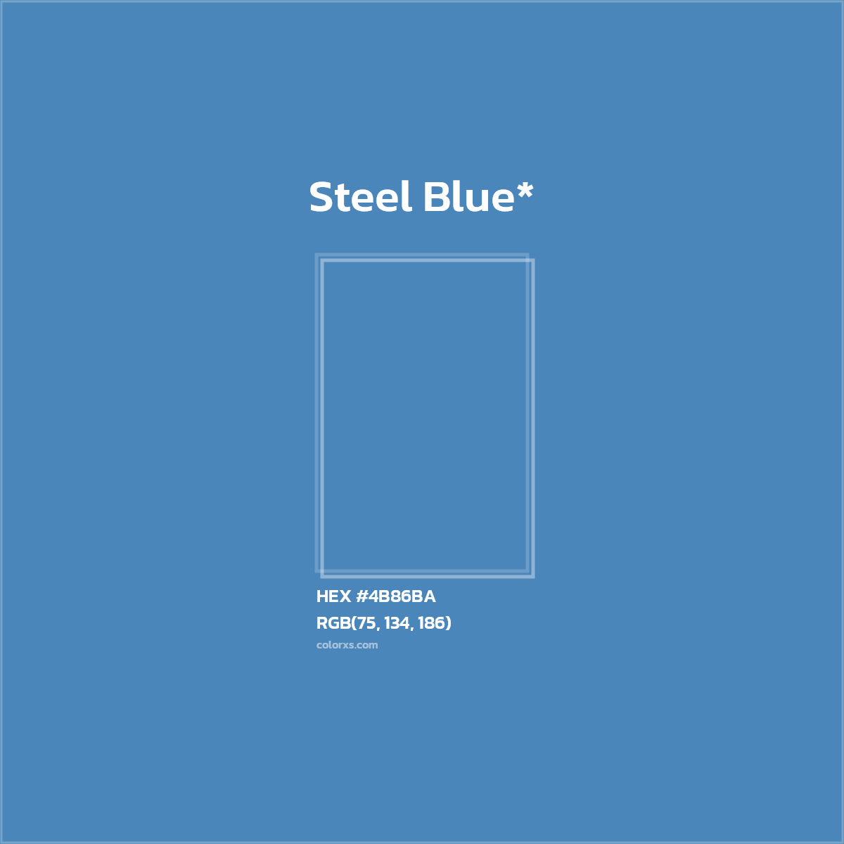 HEX #4B86BA Color Name, Color Code, Palettes, Similar Paints, Images
