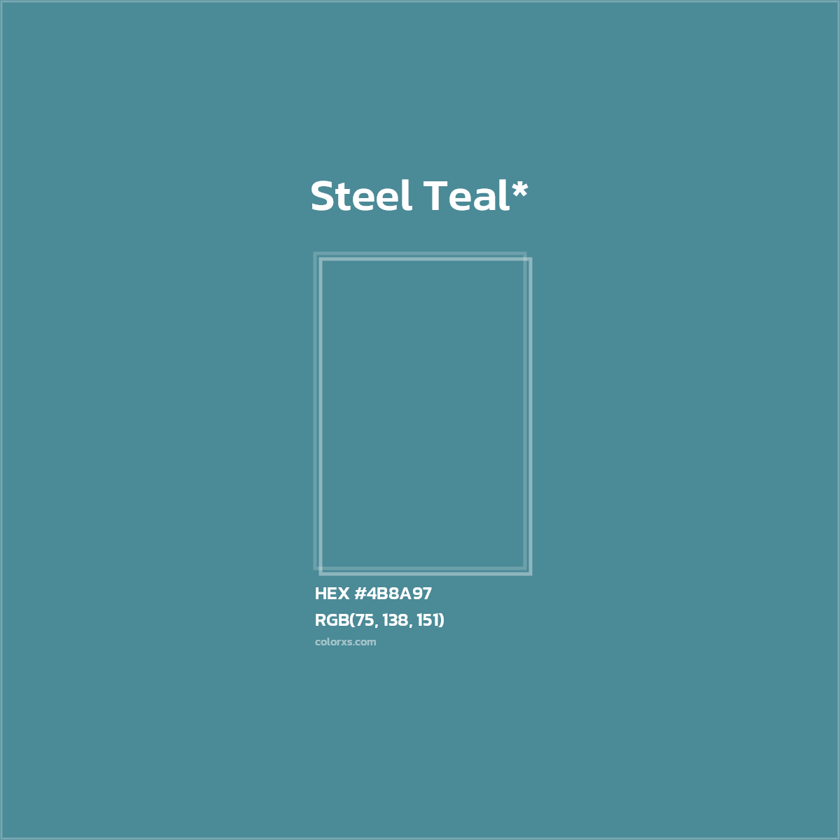 HEX #4B8A97 Color Name, Color Code, Palettes, Similar Paints, Images