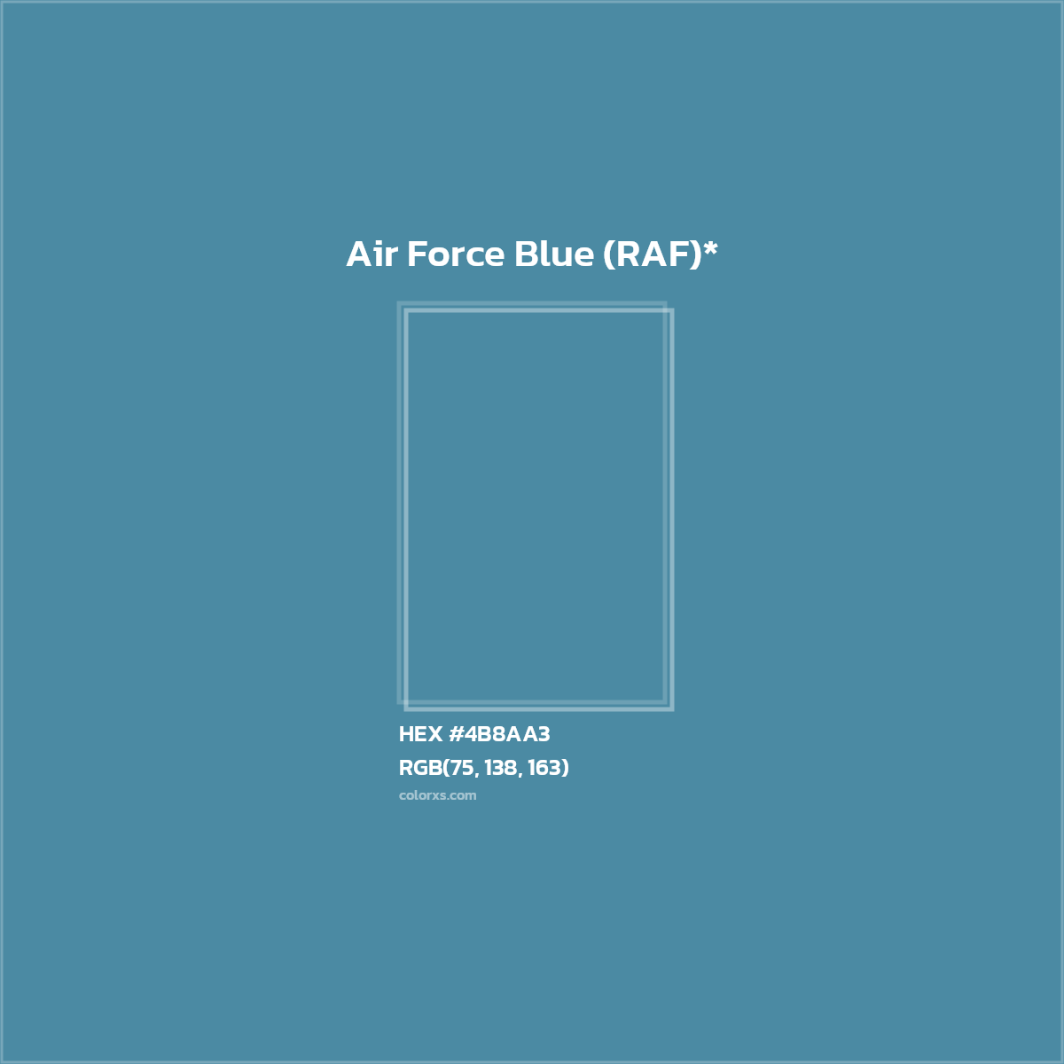 HEX #4B8AA3 Color Name, Color Code, Palettes, Similar Paints, Images