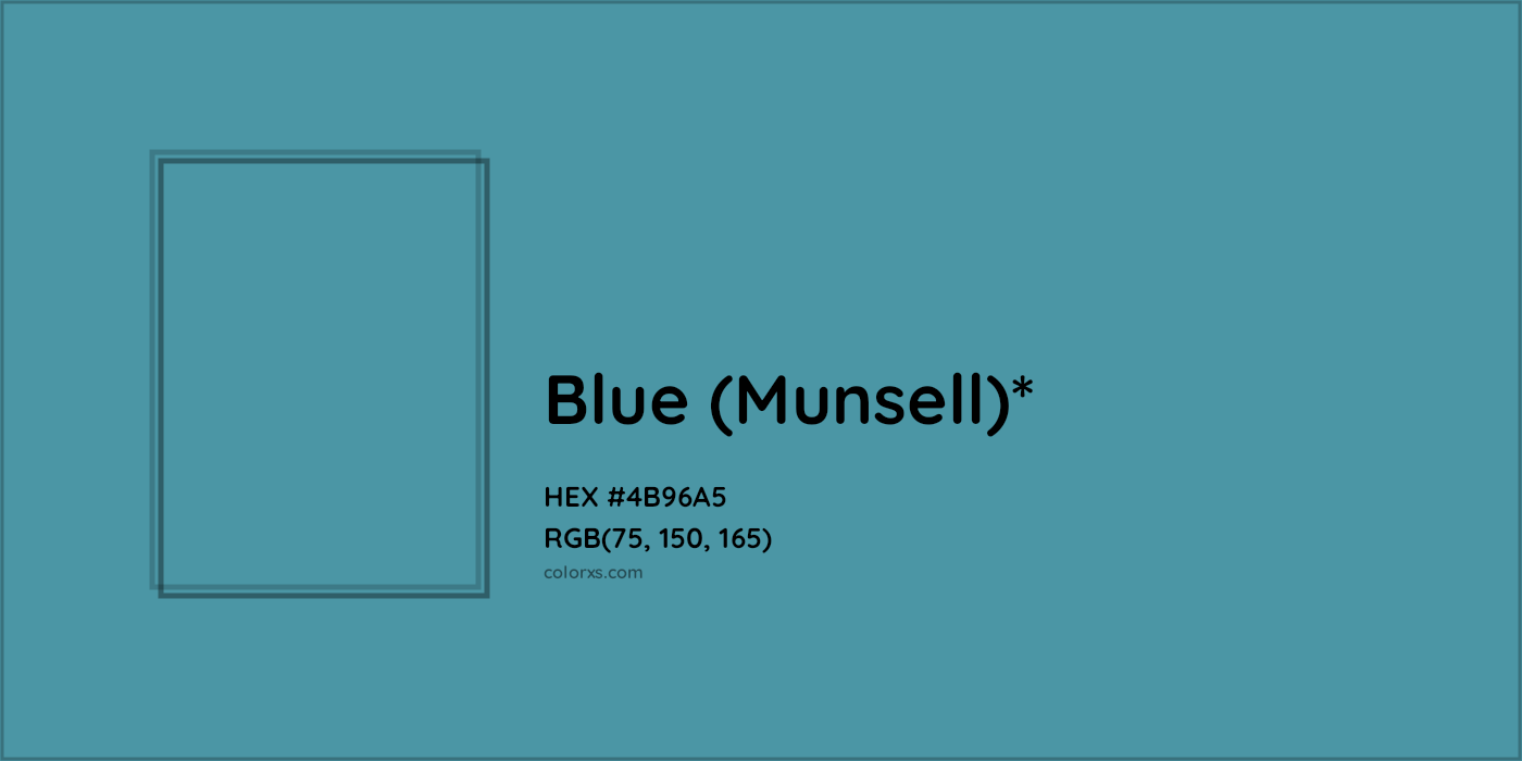 HEX #4B96A5 Color Name, Color Code, Palettes, Similar Paints, Images