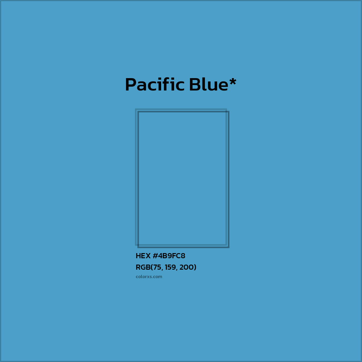 HEX #4B9FC8 Color Name, Color Code, Palettes, Similar Paints, Images