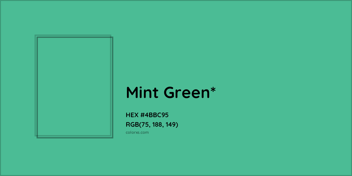 HEX #4BBC95 Color Name, Color Code, Palettes, Similar Paints, Images