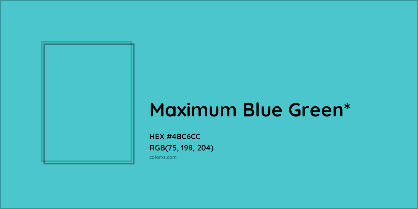 HEX #4BC6CC Color Name, Color Code, Palettes, Similar Paints, Images