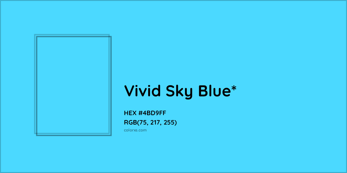 HEX #4BD9FF Color Name, Color Code, Palettes, Similar Paints, Images