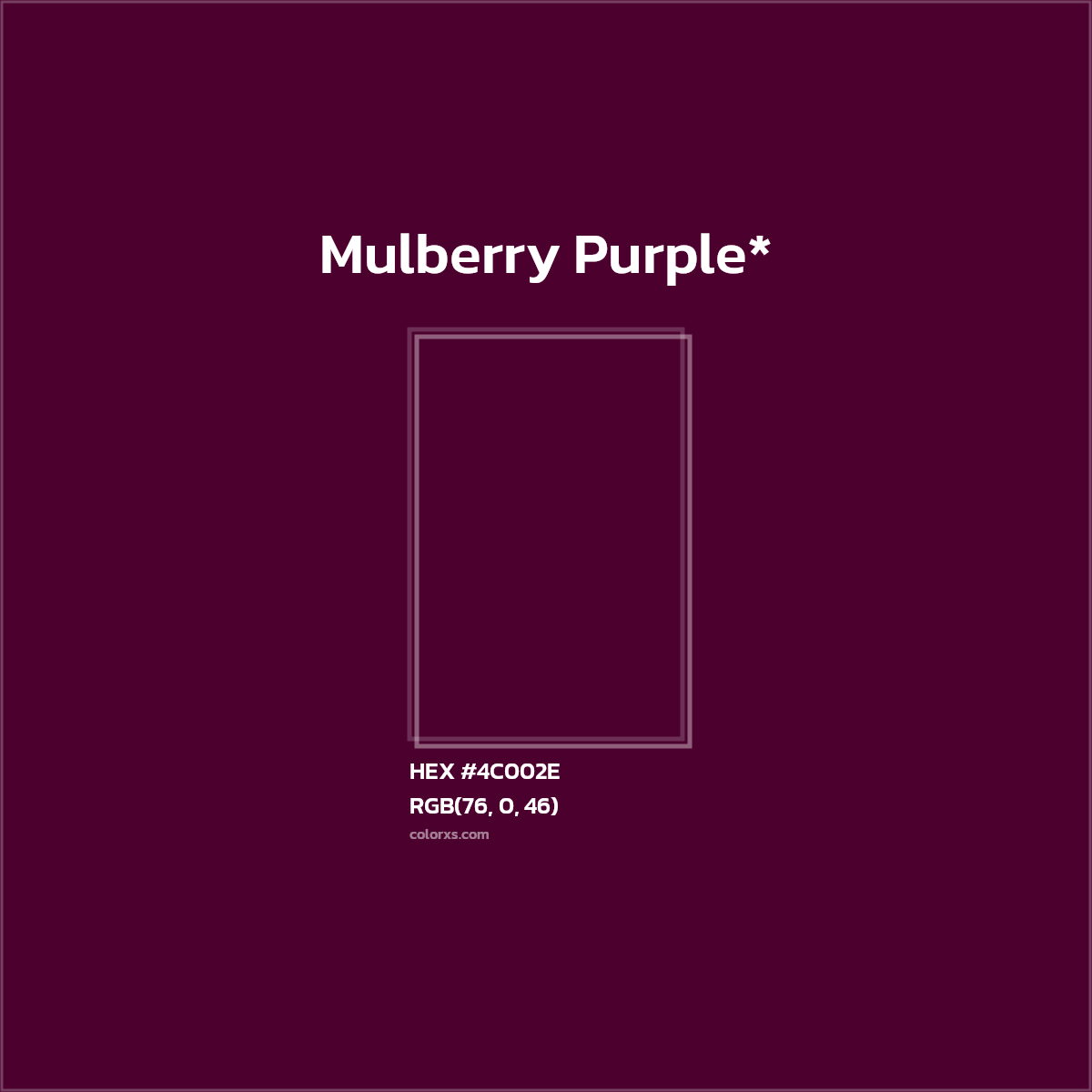 HEX #4C002E Color Name, Color Code, Palettes, Similar Paints, Images