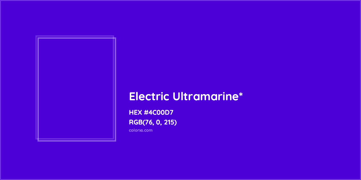 HEX #4C00D7 Color Name, Color Code, Palettes, Similar Paints, Images