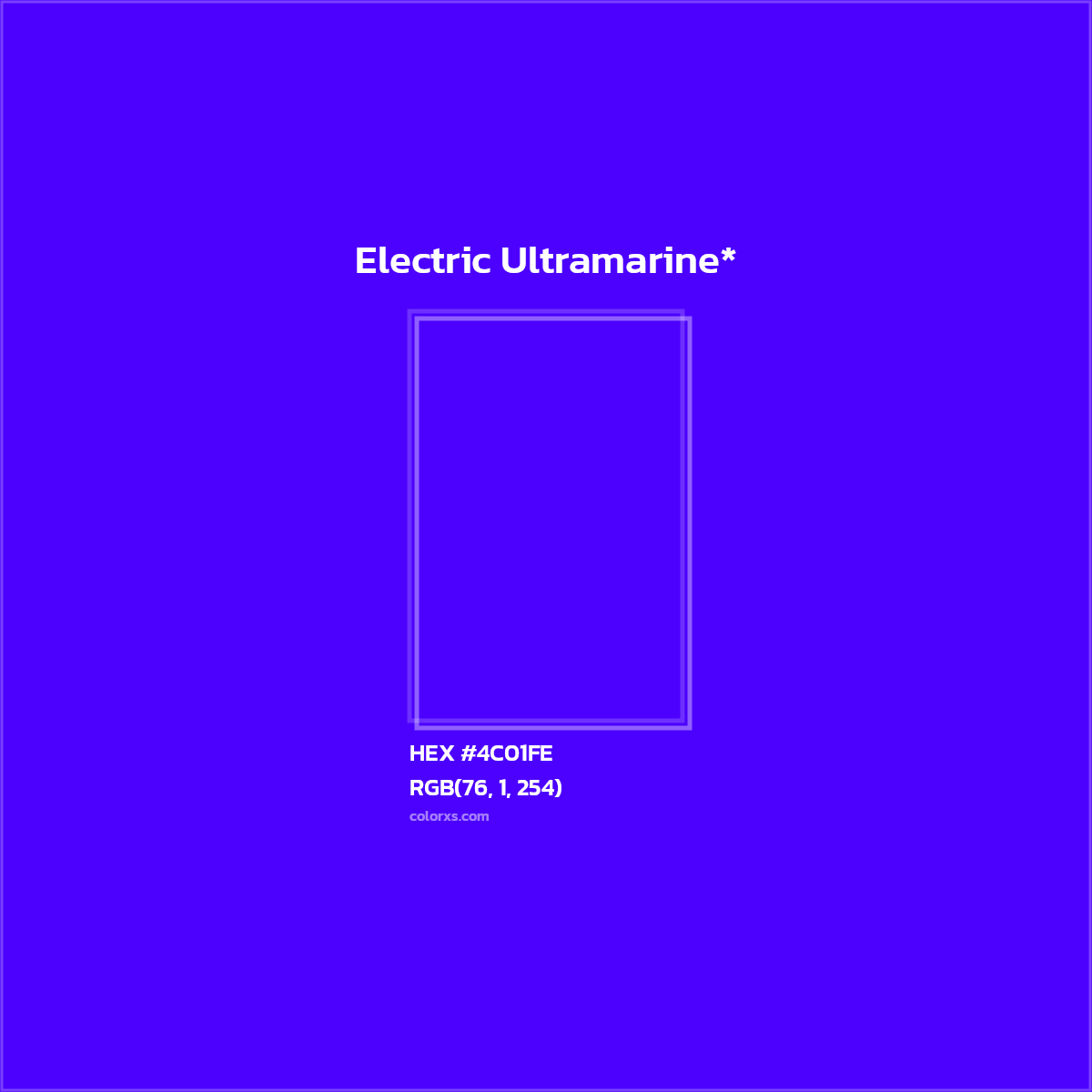 HEX #4C01FE Color Name, Color Code, Palettes, Similar Paints, Images