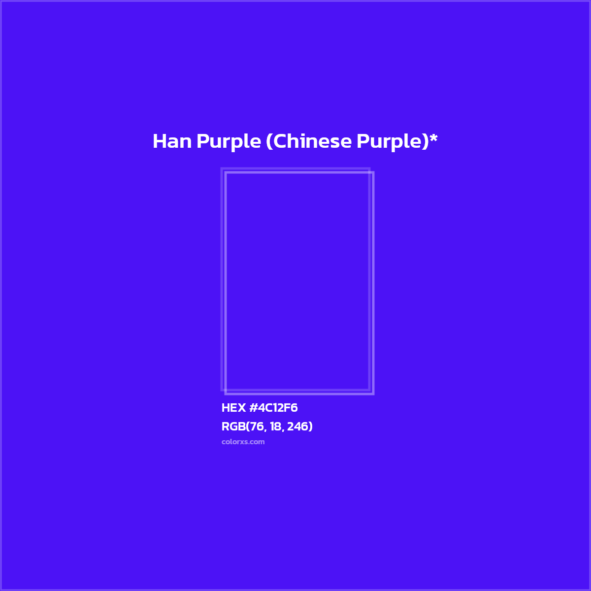 HEX #4C12F6 Color Name, Color Code, Palettes, Similar Paints, Images