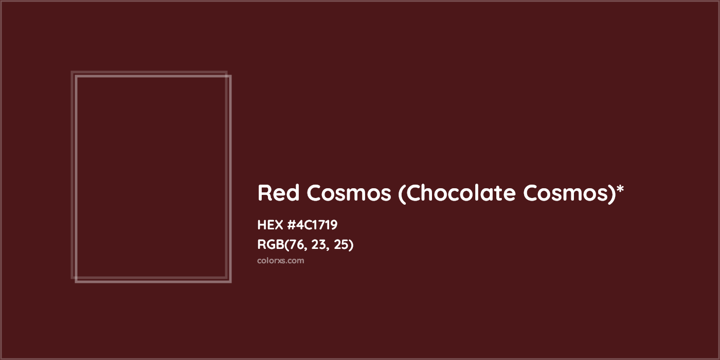 HEX #4C1719 Color Name, Color Code, Palettes, Similar Paints, Images