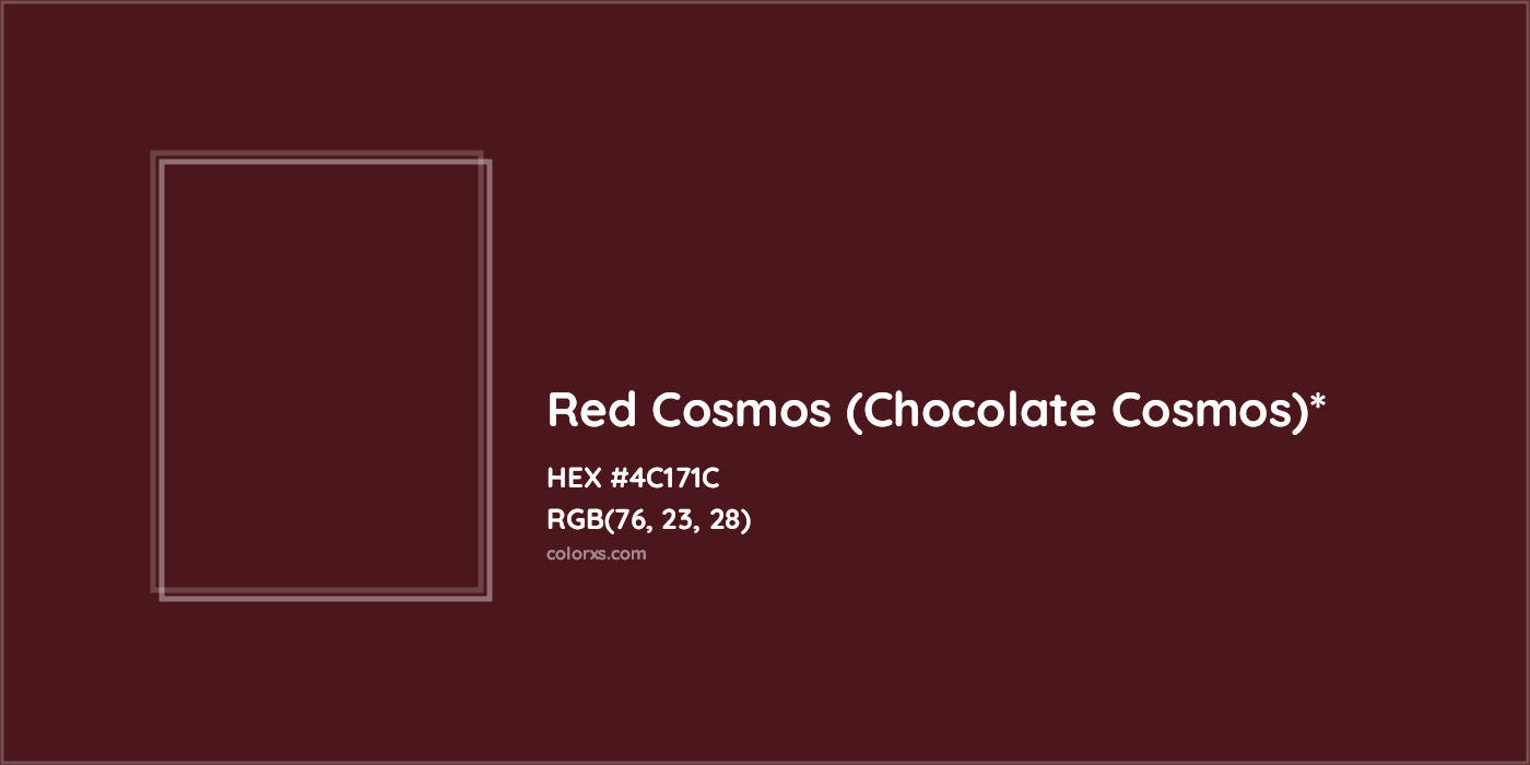 HEX #4C171C Color Name, Color Code, Palettes, Similar Paints, Images
