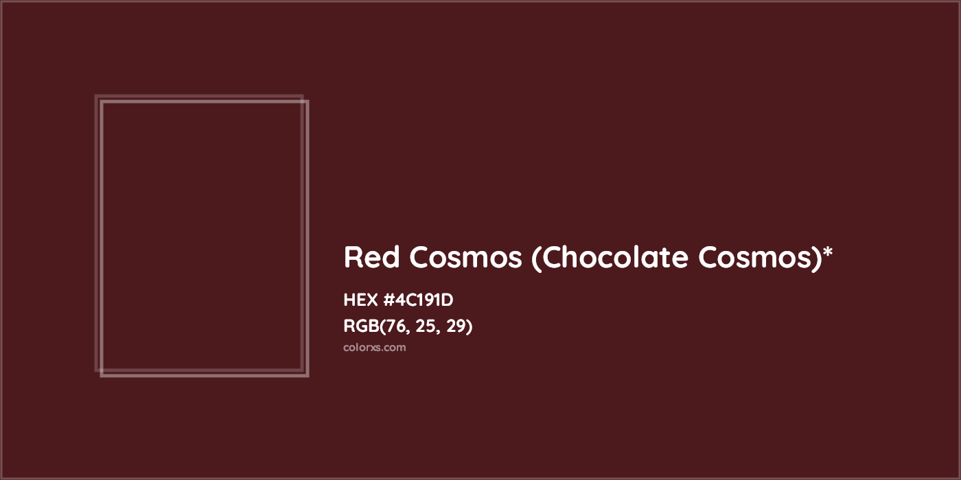 HEX #4C191D Color Name, Color Code, Palettes, Similar Paints, Images