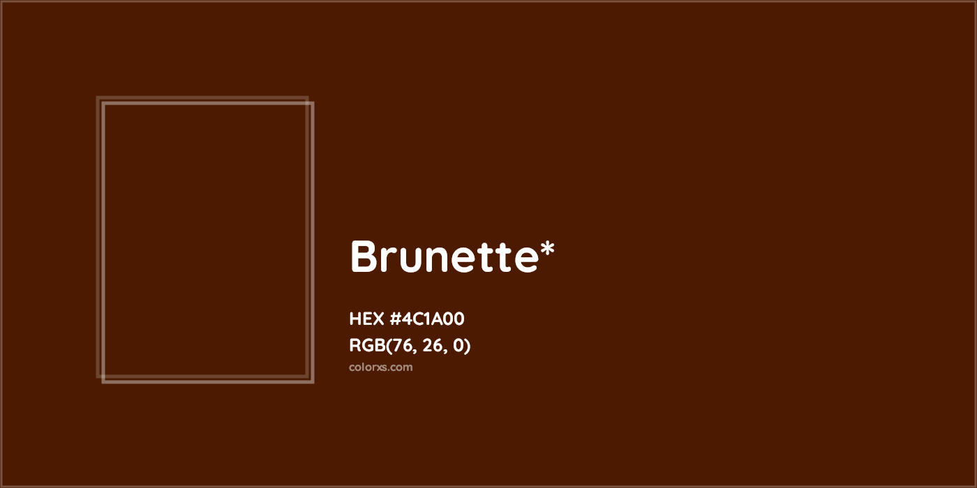 HEX #4C1A00 Color Name, Color Code, Palettes, Similar Paints, Images