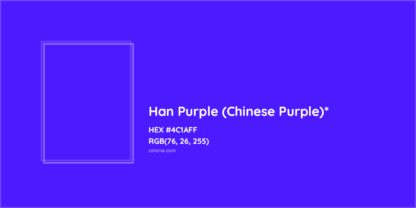 HEX #4C1AFF Color Name, Color Code, Palettes, Similar Paints, Images