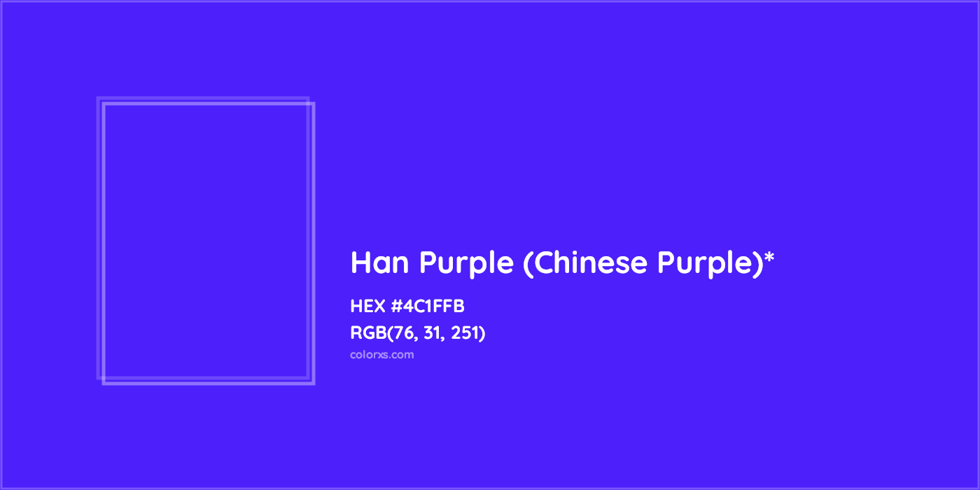 HEX #4C1FFB Color Name, Color Code, Palettes, Similar Paints, Images