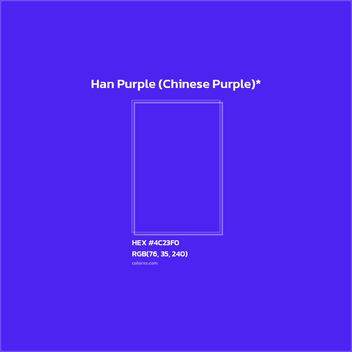 HEX #4C23F0 Color Name, Color Code, Palettes, Similar Paints, Images