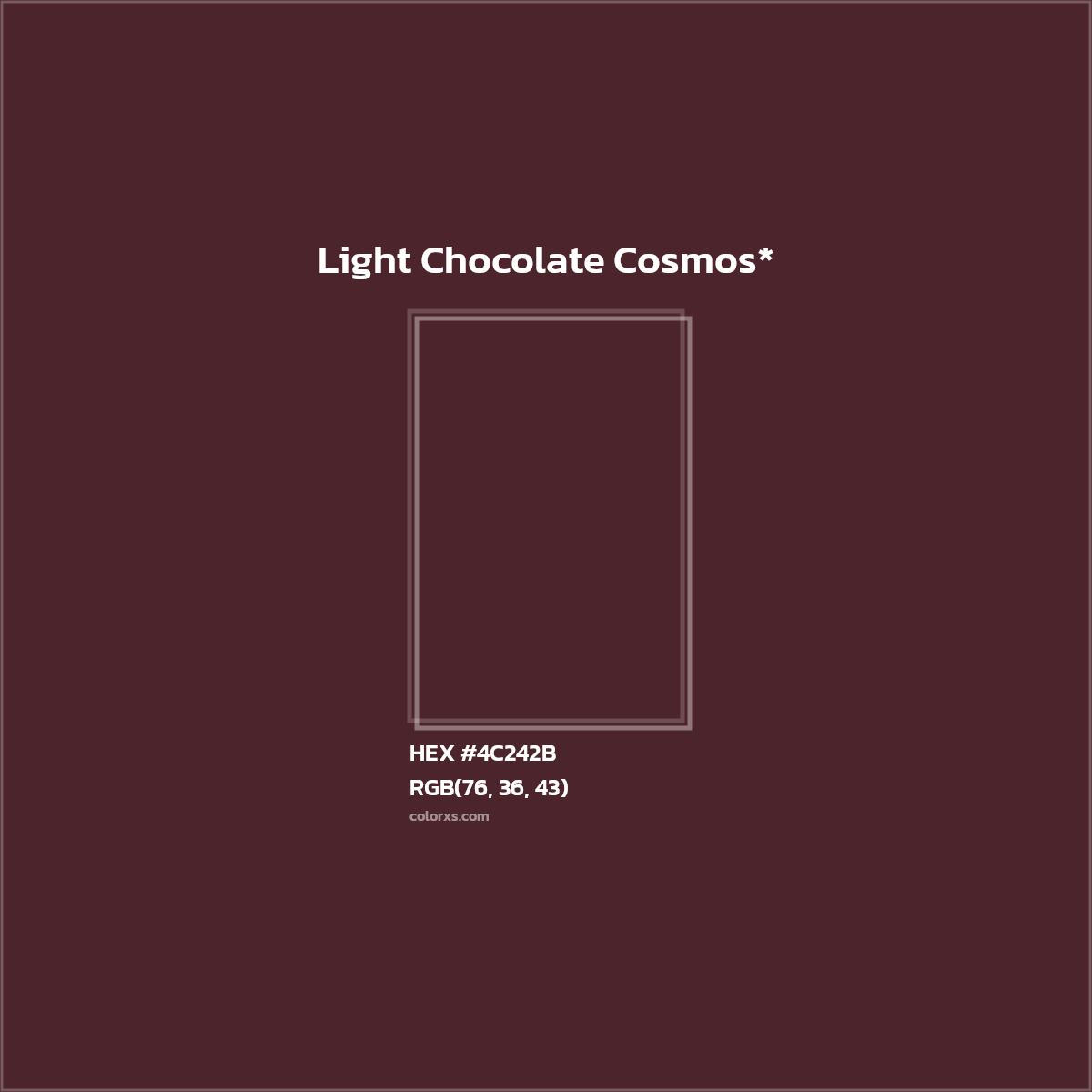 HEX #4C242B Color Name, Color Code, Palettes, Similar Paints, Images