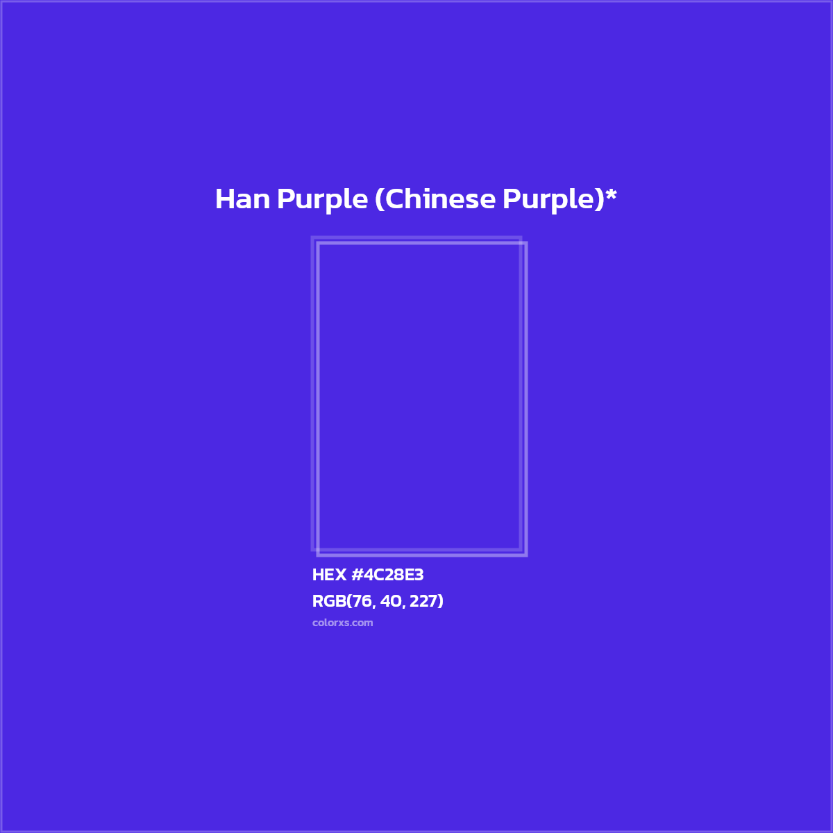 HEX #4C28E3 Color Name, Color Code, Palettes, Similar Paints, Images
