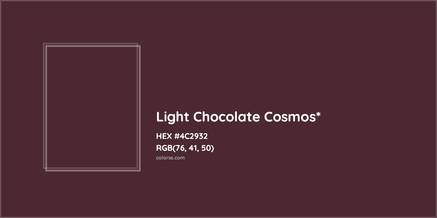 HEX #4C2932 Color Name, Color Code, Palettes, Similar Paints, Images