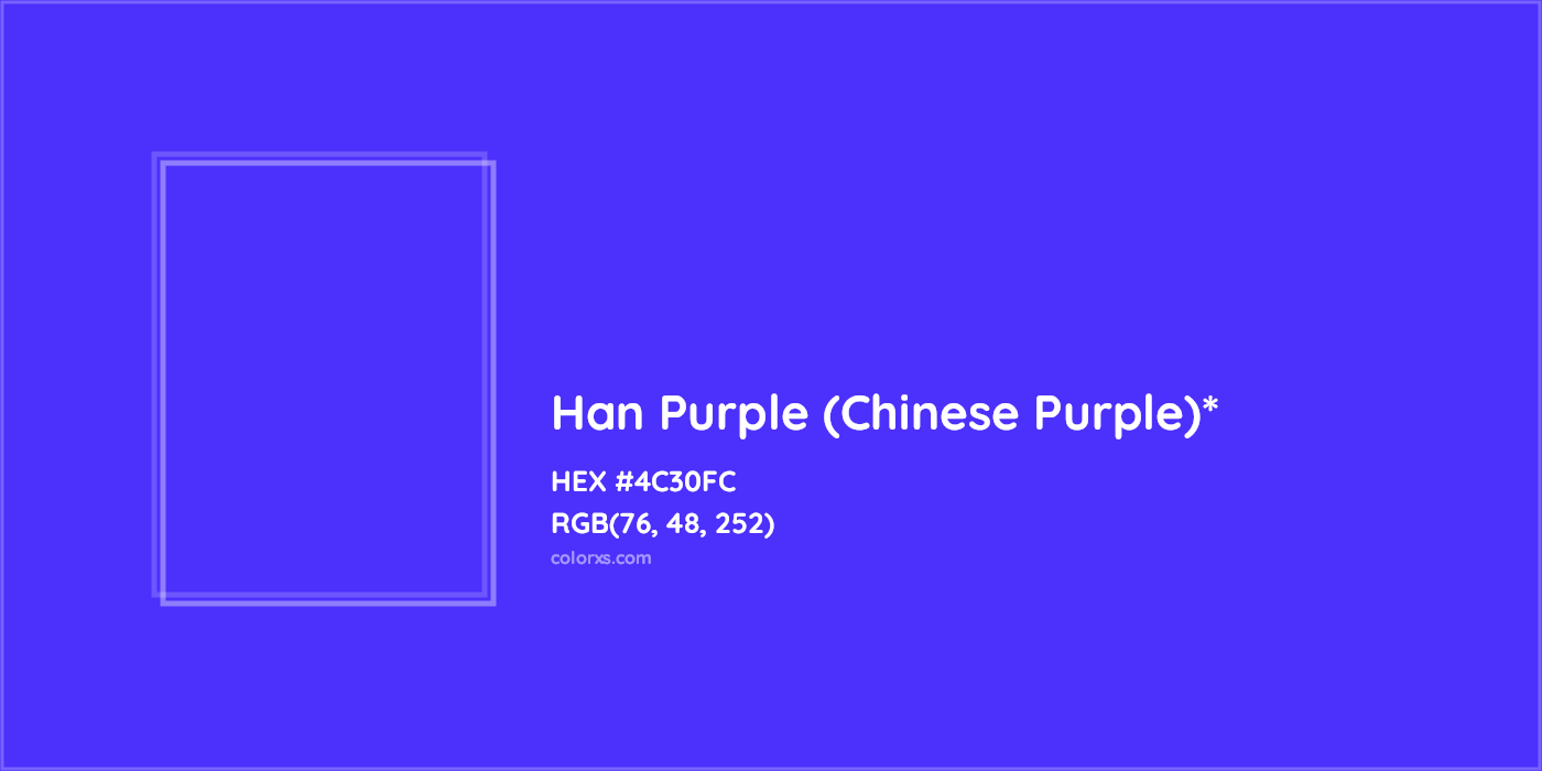 HEX #4C30FC Color Name, Color Code, Palettes, Similar Paints, Images