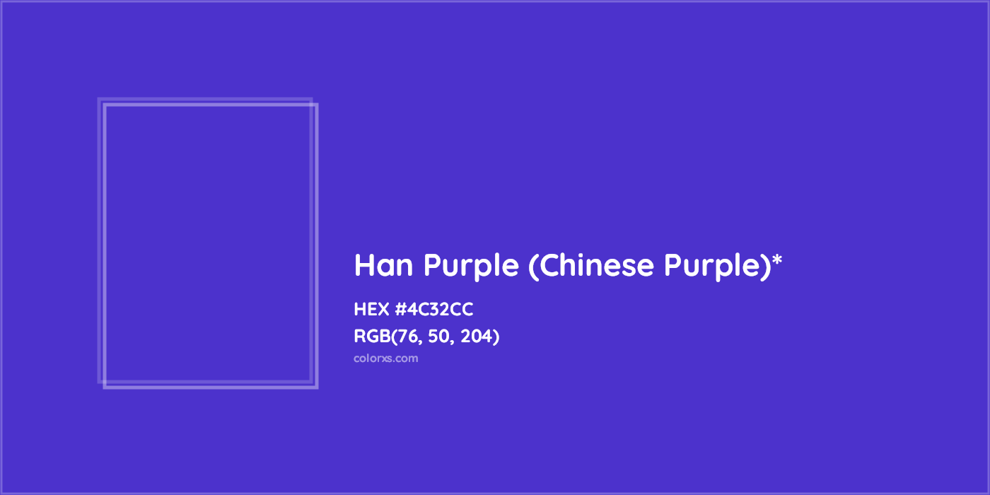 HEX #4C32CC Color Name, Color Code, Palettes, Similar Paints, Images