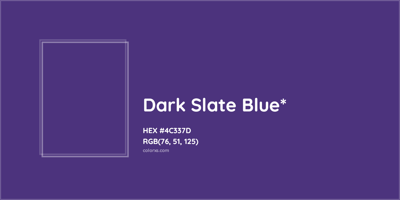 HEX #4C337D Color Name, Color Code, Palettes, Similar Paints, Images