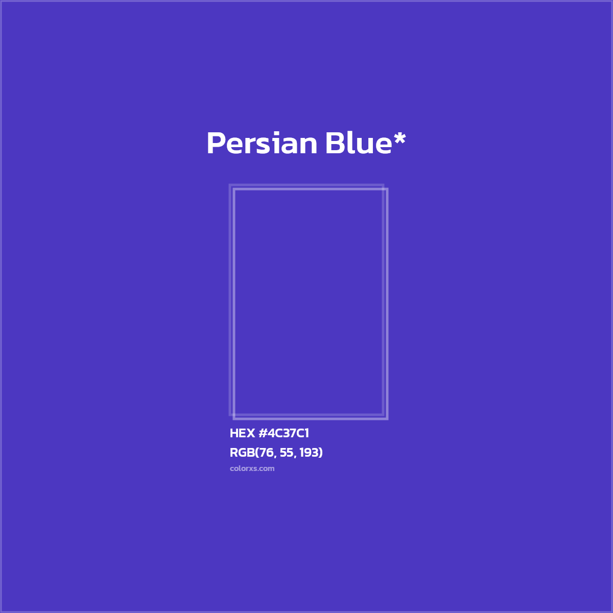 HEX #4C37C1 Color Name, Color Code, Palettes, Similar Paints, Images