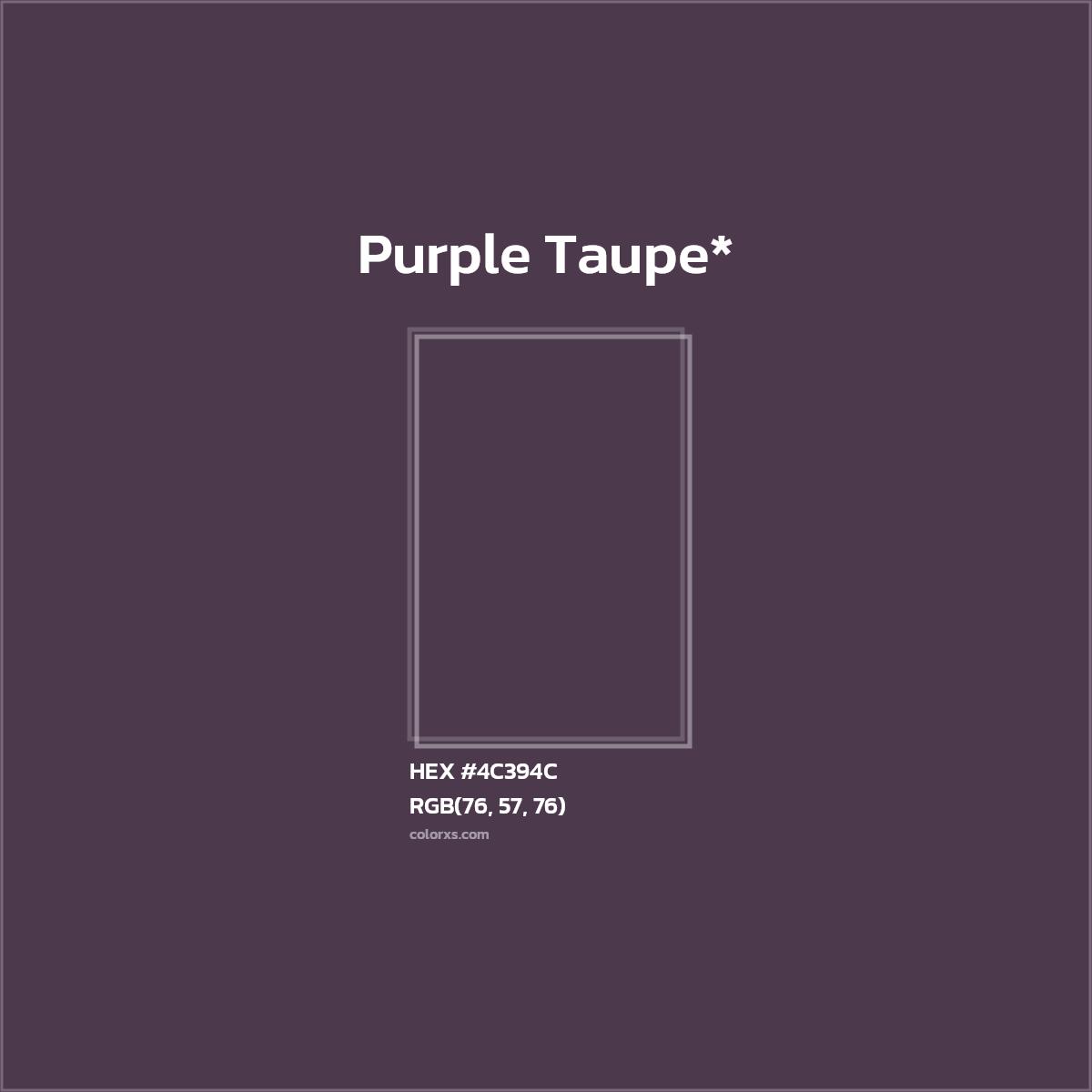 HEX #4C394C Color Name, Color Code, Palettes, Similar Paints, Images