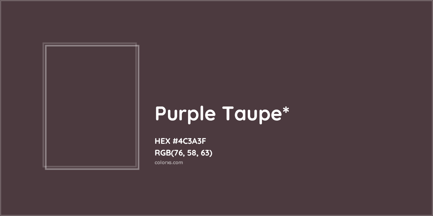 HEX #4C3A3F Color Name, Color Code, Palettes, Similar Paints, Images