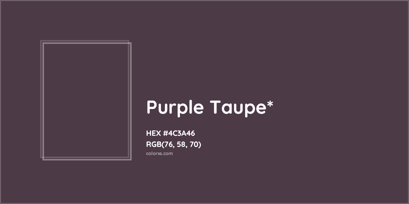 HEX #4C3A46 Color Name, Color Code, Palettes, Similar Paints, Images