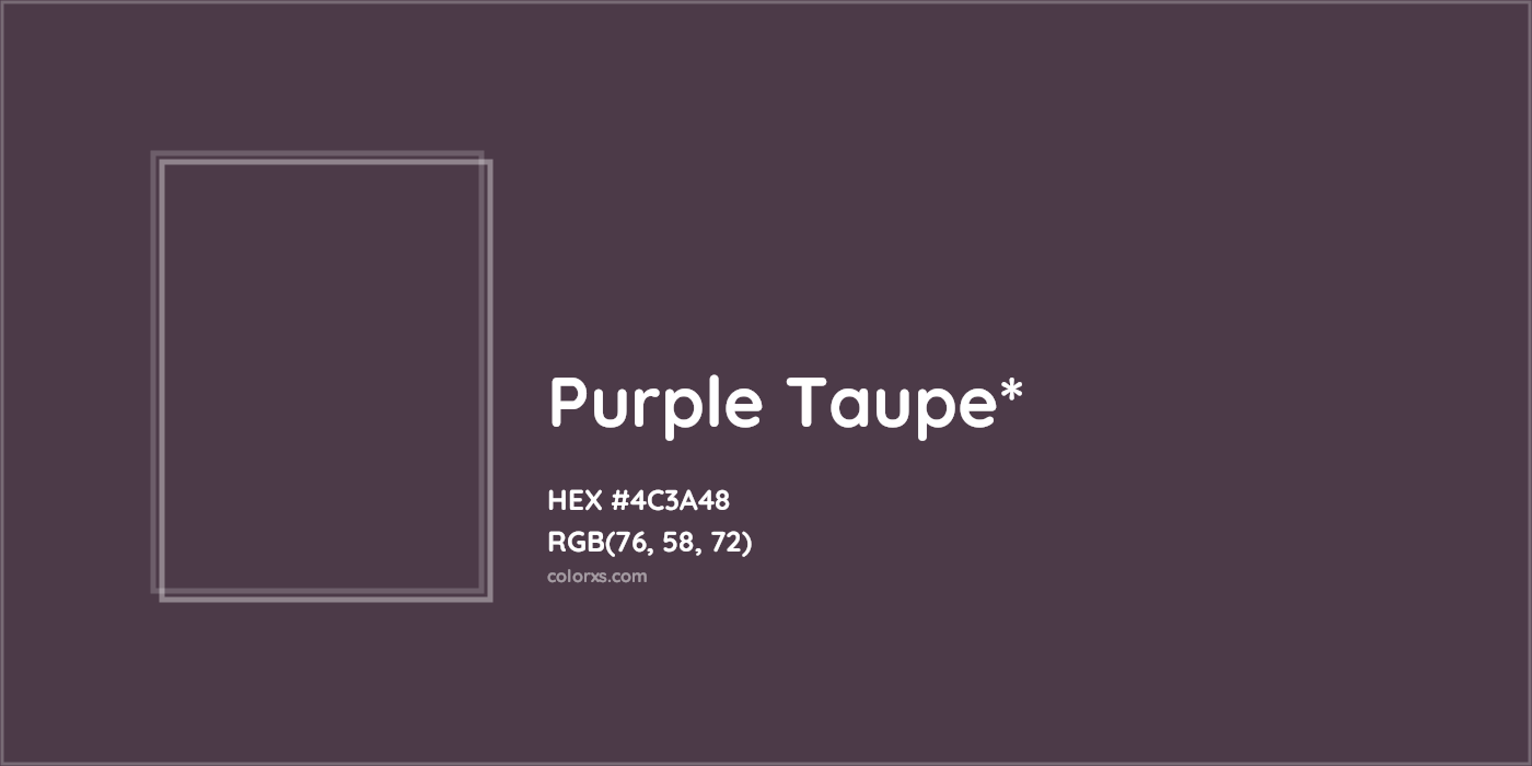HEX #4C3A48 Color Name, Color Code, Palettes, Similar Paints, Images