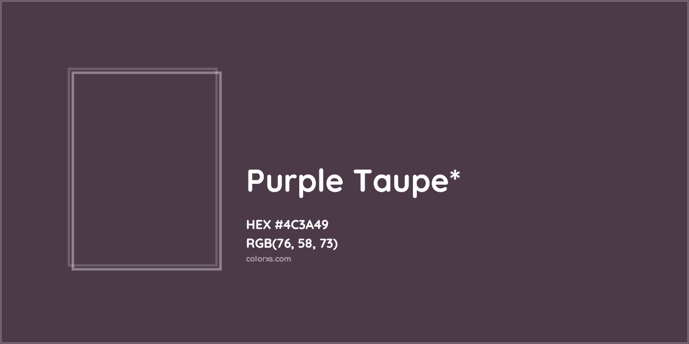 HEX #4C3A49 Color Name, Color Code, Palettes, Similar Paints, Images