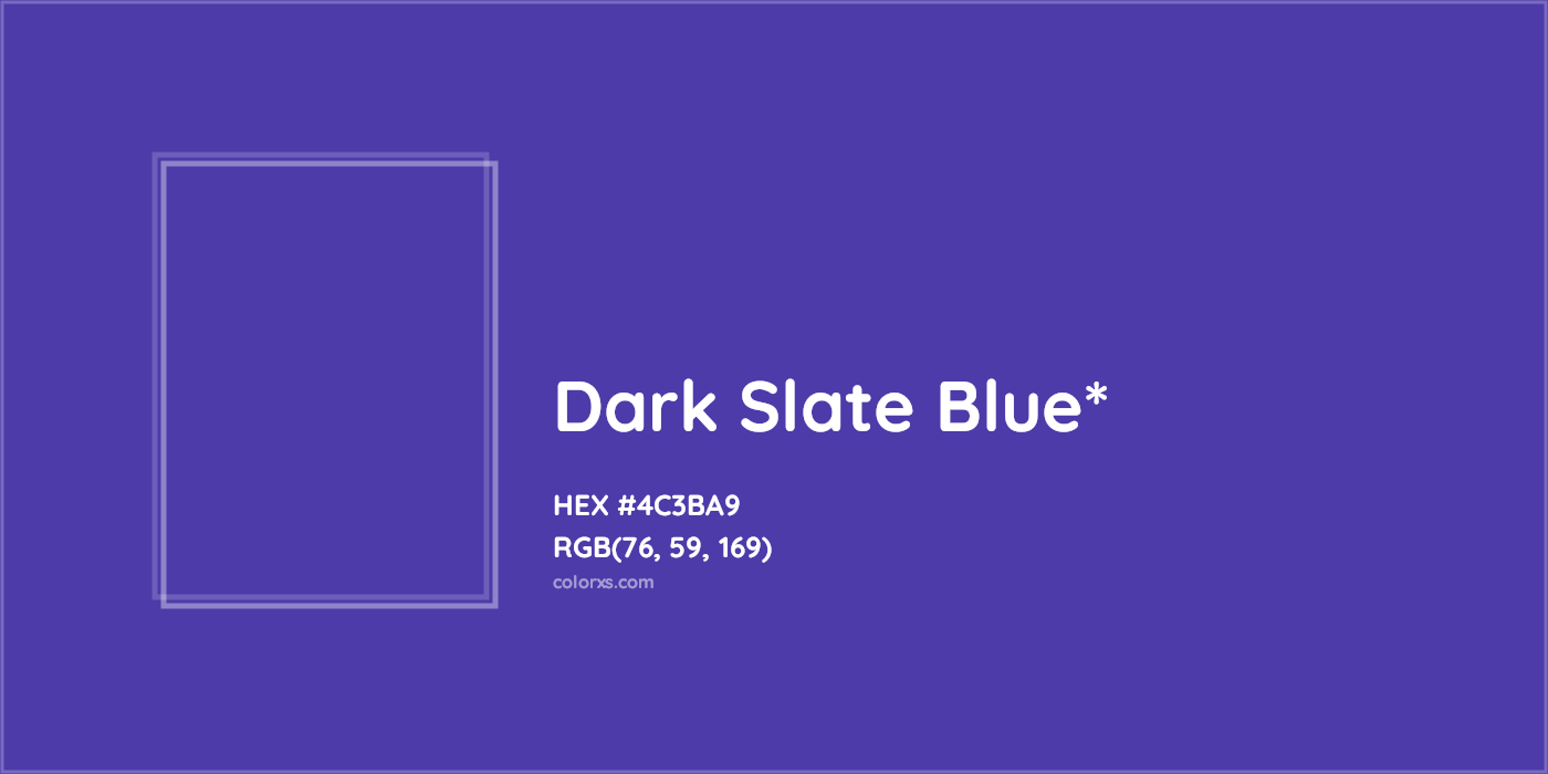HEX #4C3BA9 Color Name, Color Code, Palettes, Similar Paints, Images