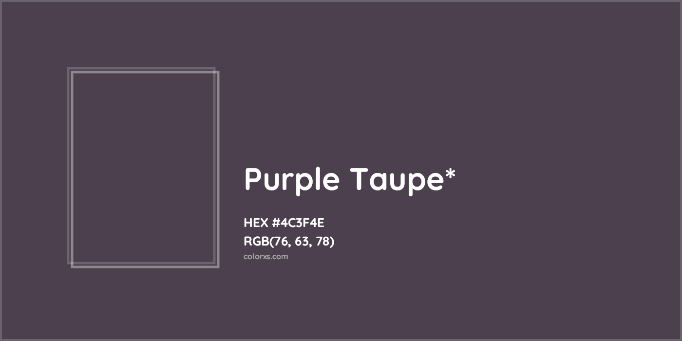 HEX #4C3F4E Color Name, Color Code, Palettes, Similar Paints, Images