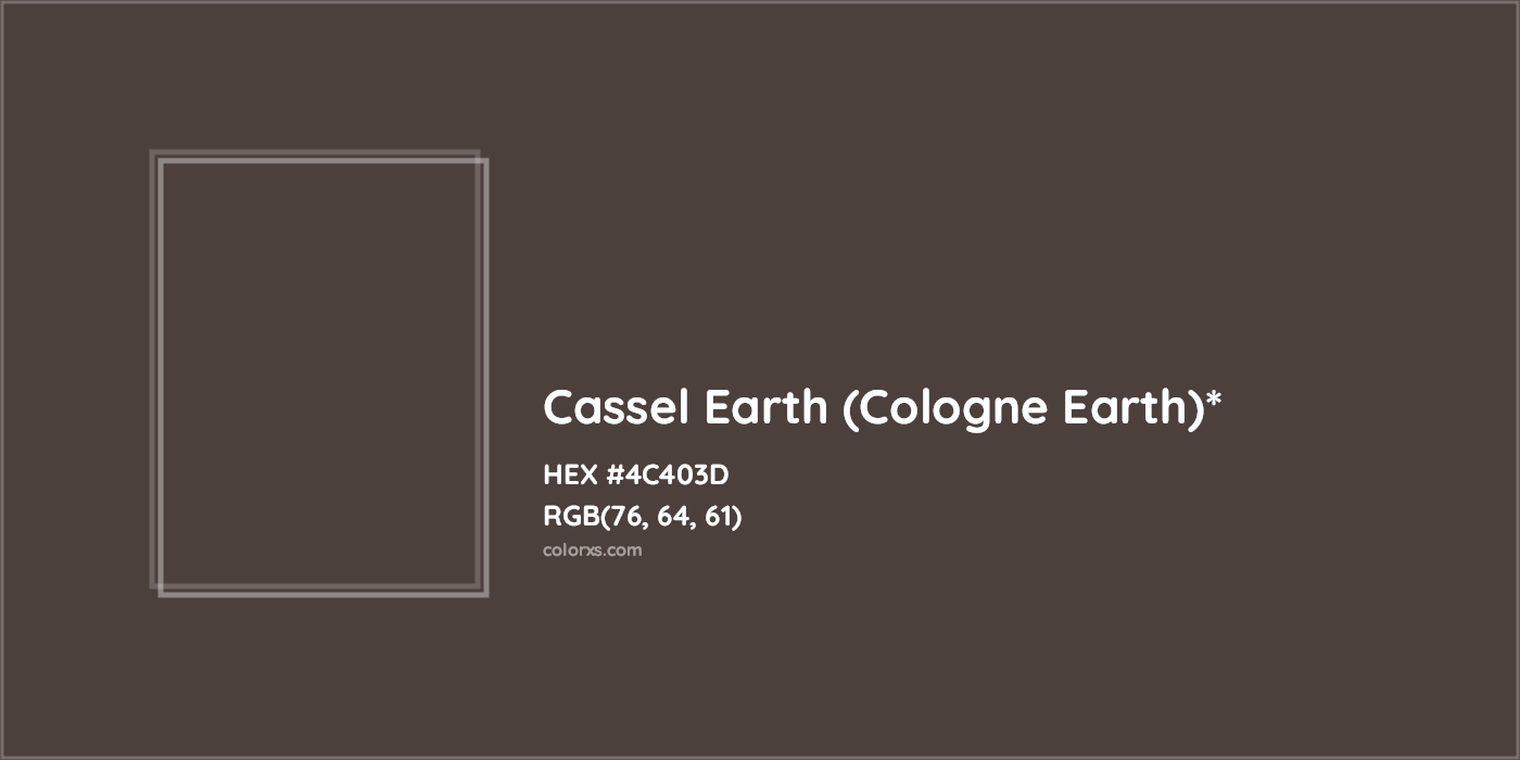 HEX #4C403D Color Name, Color Code, Palettes, Similar Paints, Images