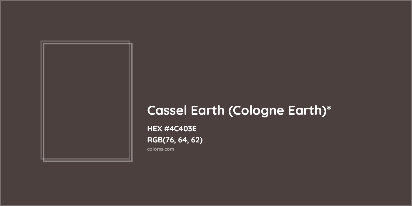 HEX #4C403E Color Name, Color Code, Palettes, Similar Paints, Images