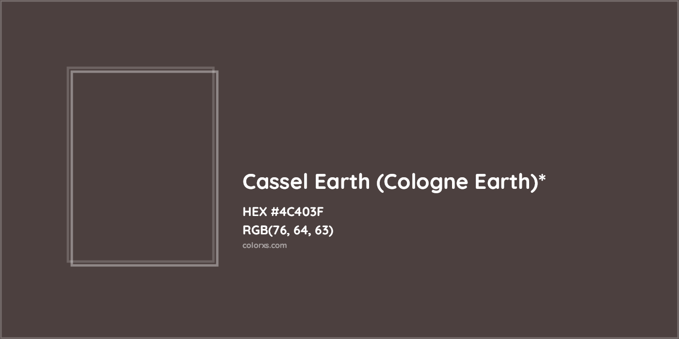 HEX #4C403F Color Name, Color Code, Palettes, Similar Paints, Images