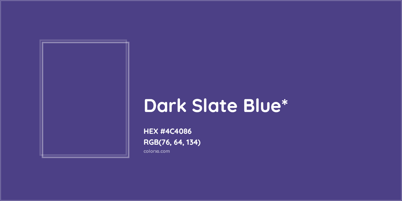HEX #4C4086 Color Name, Color Code, Palettes, Similar Paints, Images