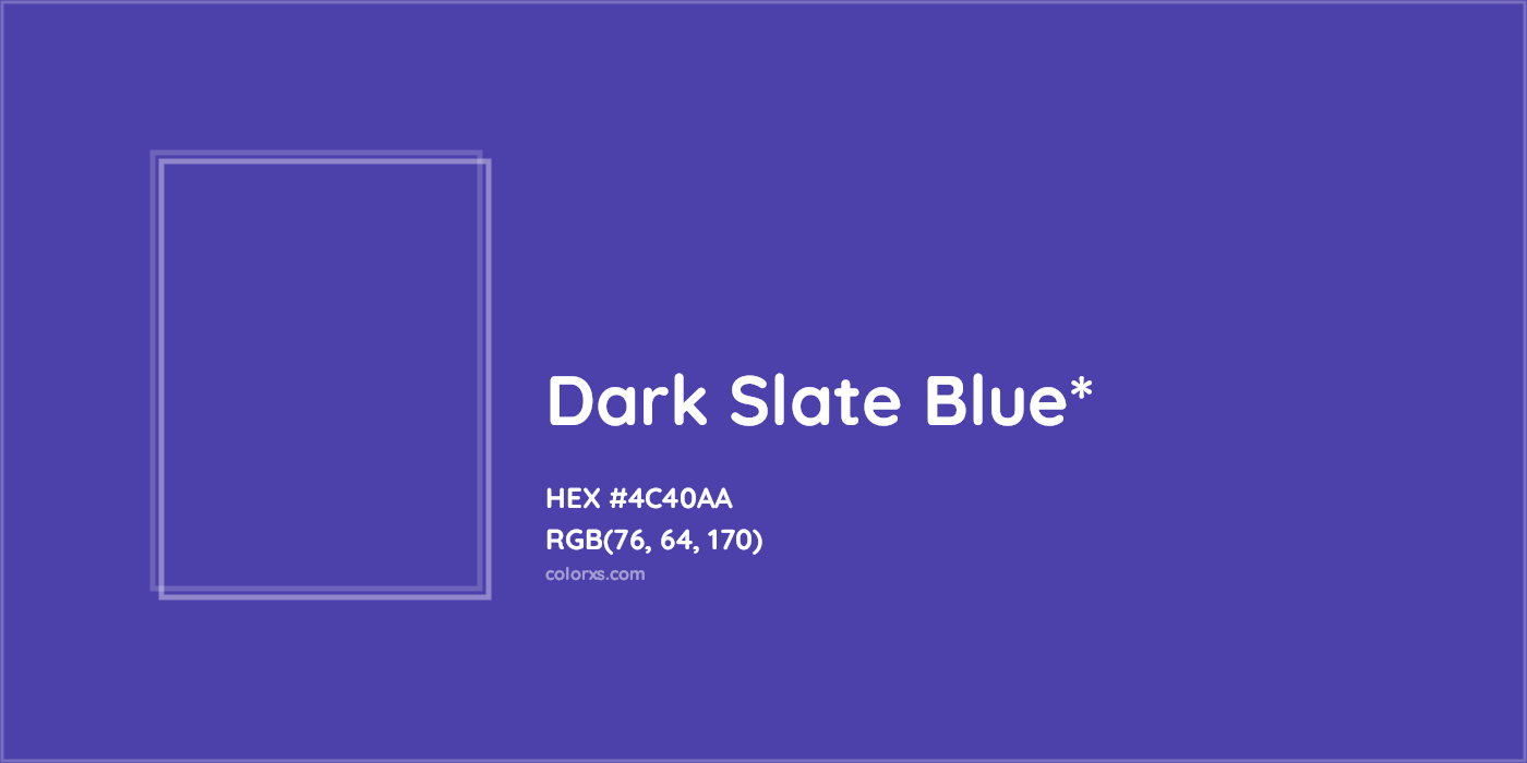 HEX #4C40AA Color Name, Color Code, Palettes, Similar Paints, Images