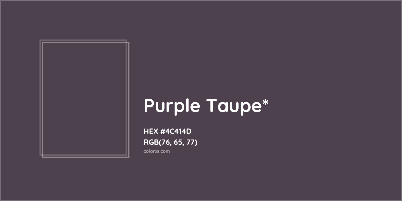 HEX #4C414D Color Name, Color Code, Palettes, Similar Paints, Images